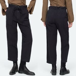 Sea NY Scout Twill Tie Waist Utility Pants Black Size 4
